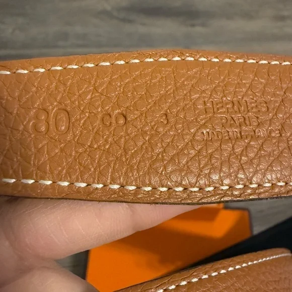 HERMES Black Constance H Belt Buckle & Reversible Leather Strap - Picture 7 of 8